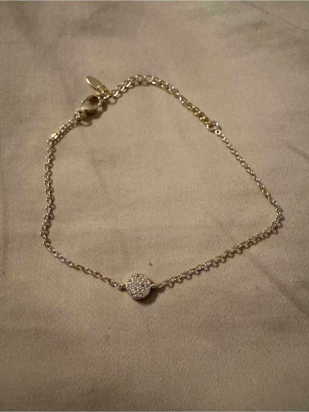 New in box -Delicate Gold Pavé Circle Bracelet - By Talisa